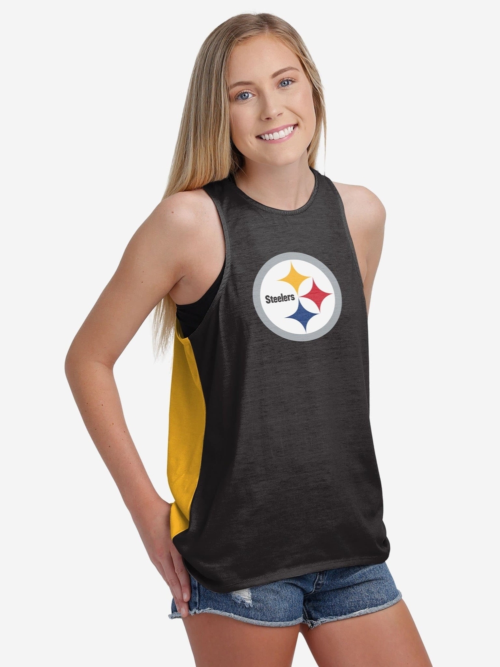 NFL Black and Gold Steelers Girls Tank Top